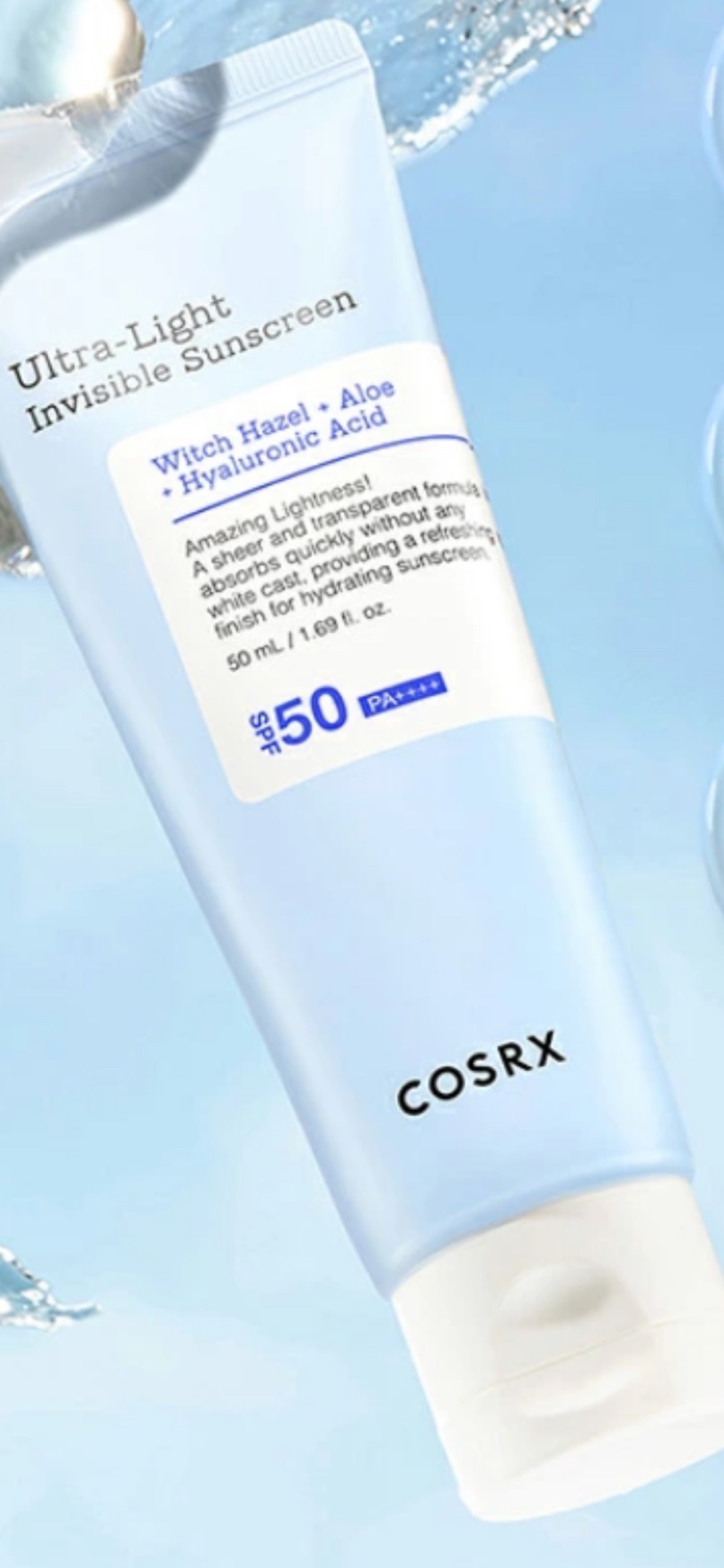 ウルトラライト透明UVクリーム/COSRX/日焼け止めクリームを使ったクチコミ（1枚目）