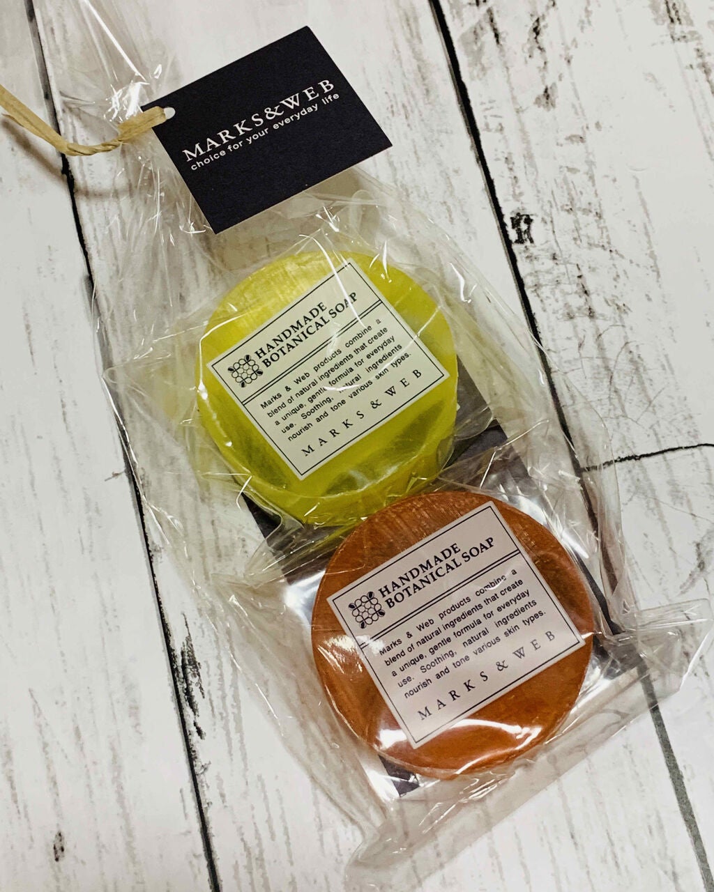 ハンドメイドボタニカルソープ ヘチマ/オレンジ/MARKS&WEB/洗顔石鹸を使ったクチコミ(1枚目)