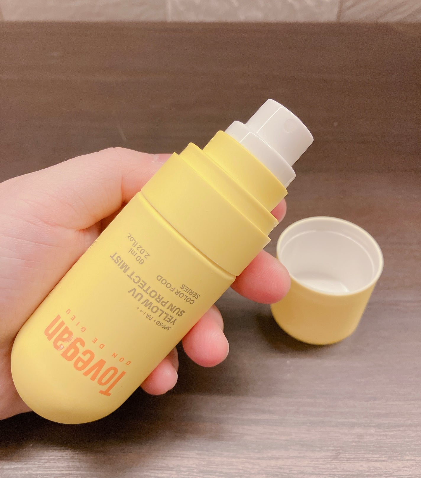 カラーフードシリーズ イエローUVサンプロテクトミスト SPF50+ PA+++/Tovegan/日焼け止めミスト・スプレーを使ったクチコミ(1枚目)