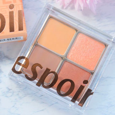 espoir リアルアイハンディパレットのクチコミ「暖かく艶やかなオレンジ＆アプリコットブラウン🍊


#espoir
#リアルクァッドパレット .....」（2枚目）