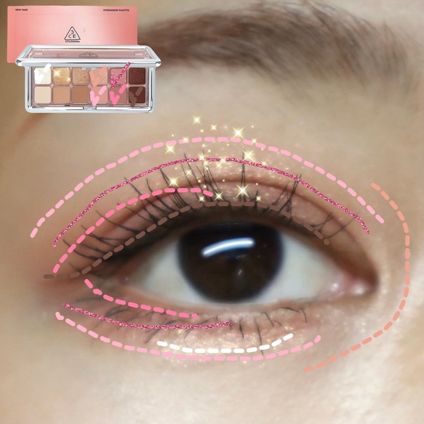 3CE ニューテイク アイシャドウパレット/3CE/アイシャドウパレットを使ったクチコミ(5枚目)