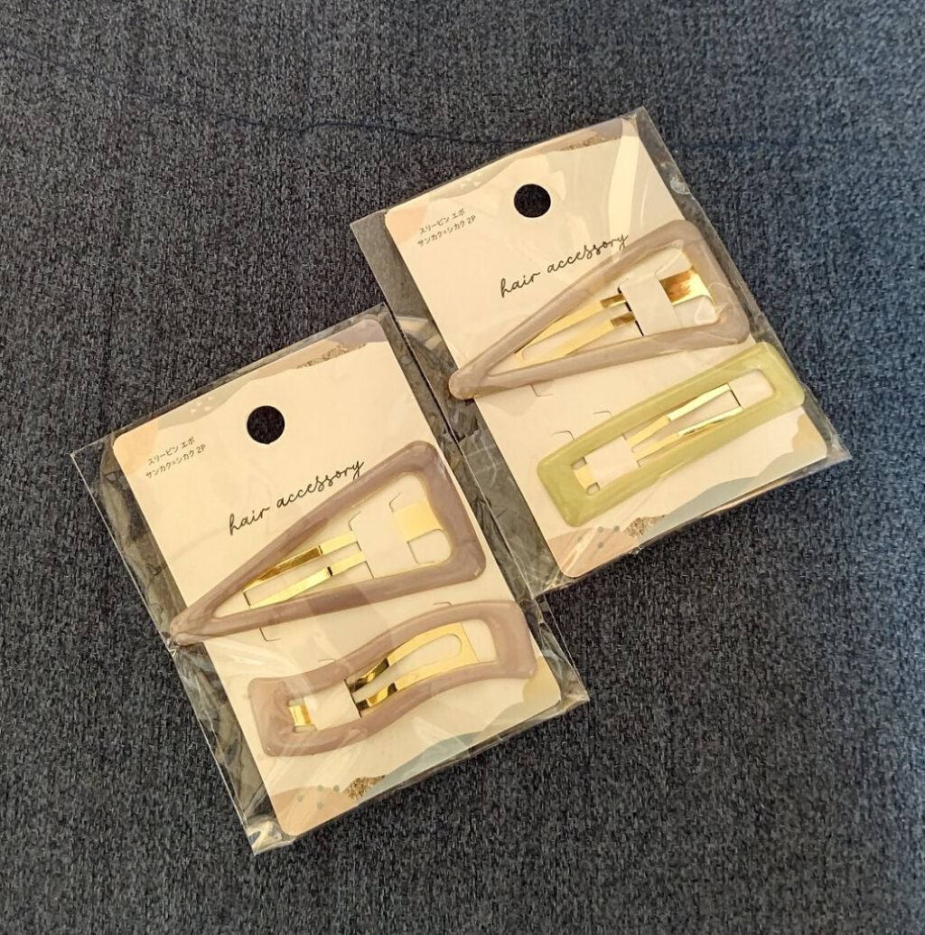 スリーピン エポ サンカクシカク 2P/セリア/ヘアアクセサリーを使ったクチコミ(1枚目)