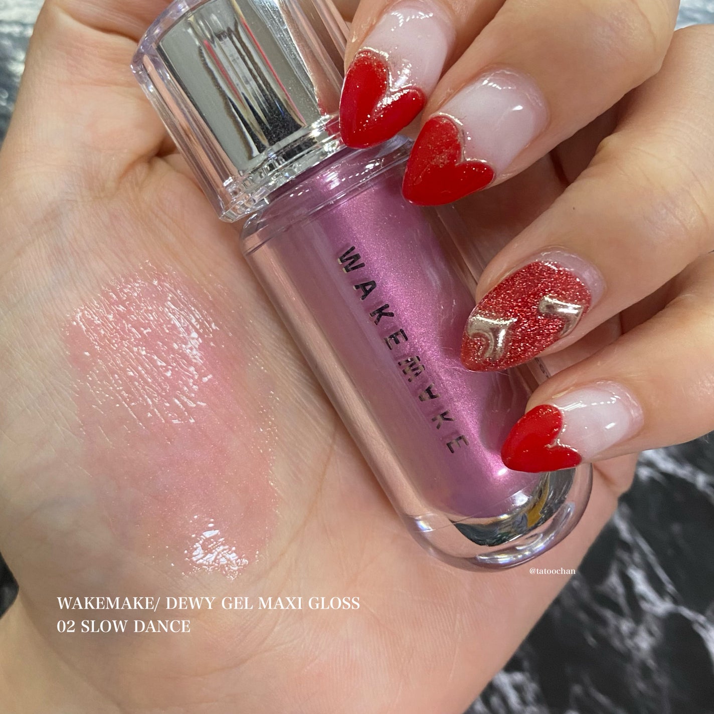 タトゥーちゃん🩵ブルベ夏 on LIPS 「レトロ顔になりたすぎて新作リップグロスも即買い!WAKEMAK..」(5枚目)