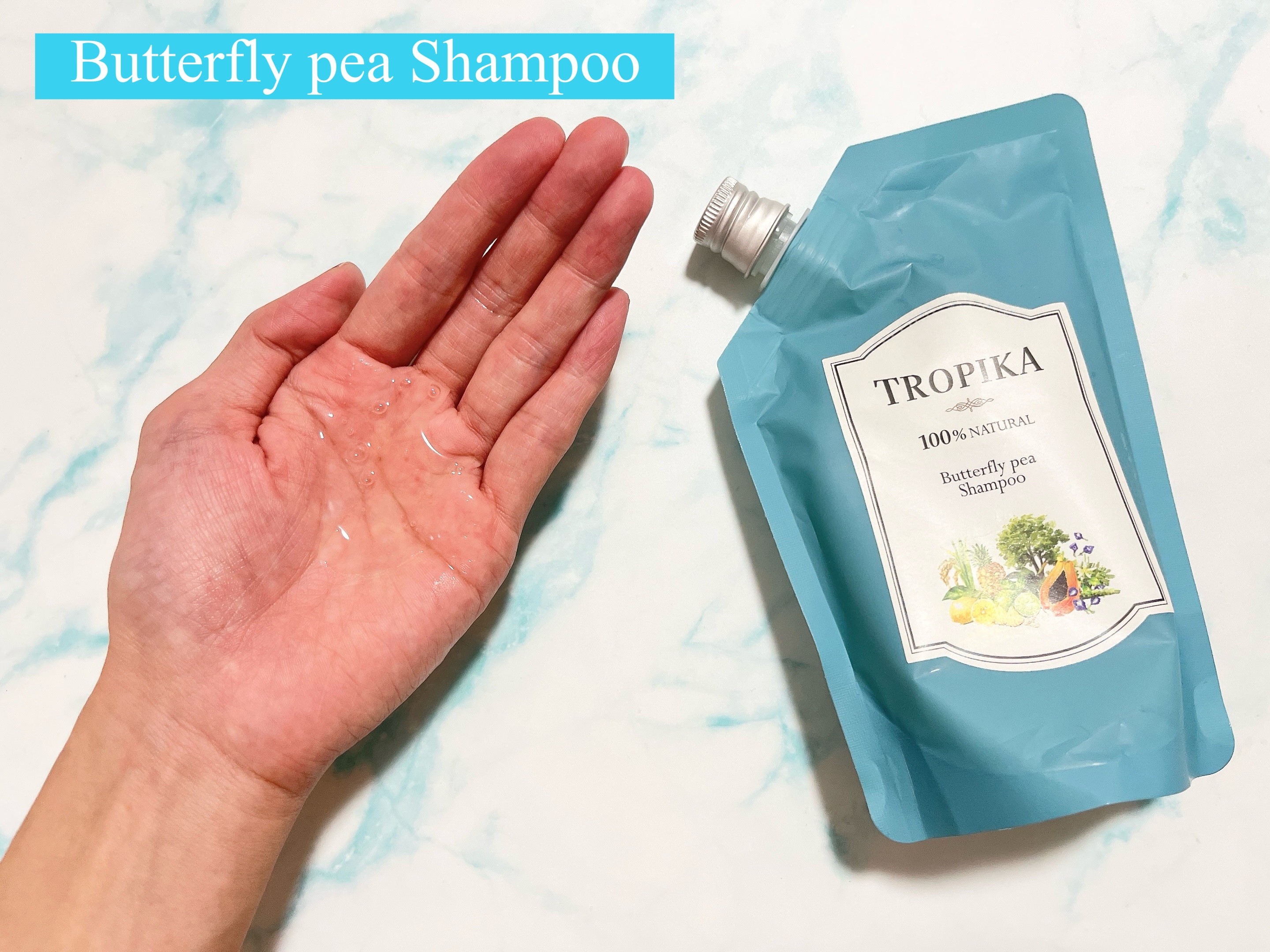 バタフライピーシャンプー/バタフライピーコンディショナー/TROPIKA/市販シャンプーを使ったクチコミ（2枚目）