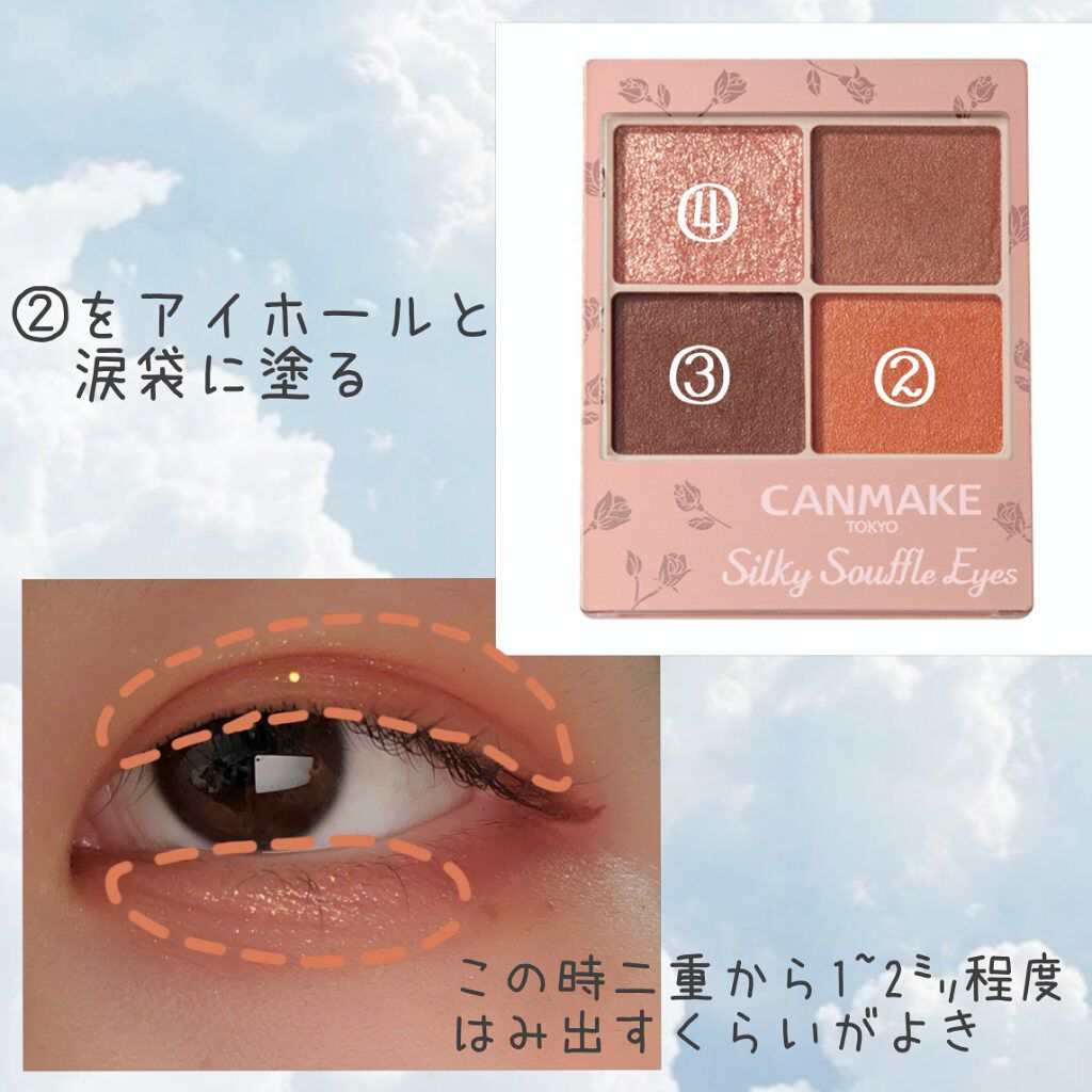 シルキースフレアイズ（マットタイプ）/キャンメイク/アイシャドウパレットを使ったクチコミ（3枚目）