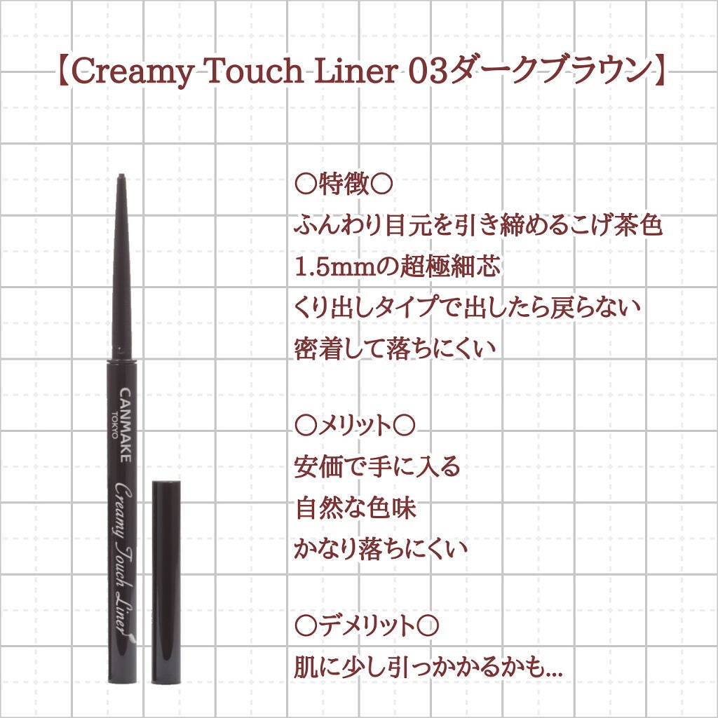 クリーミータッチライナー/キャンメイク/ジェルアイライナーを使ったクチコミ(2枚目)