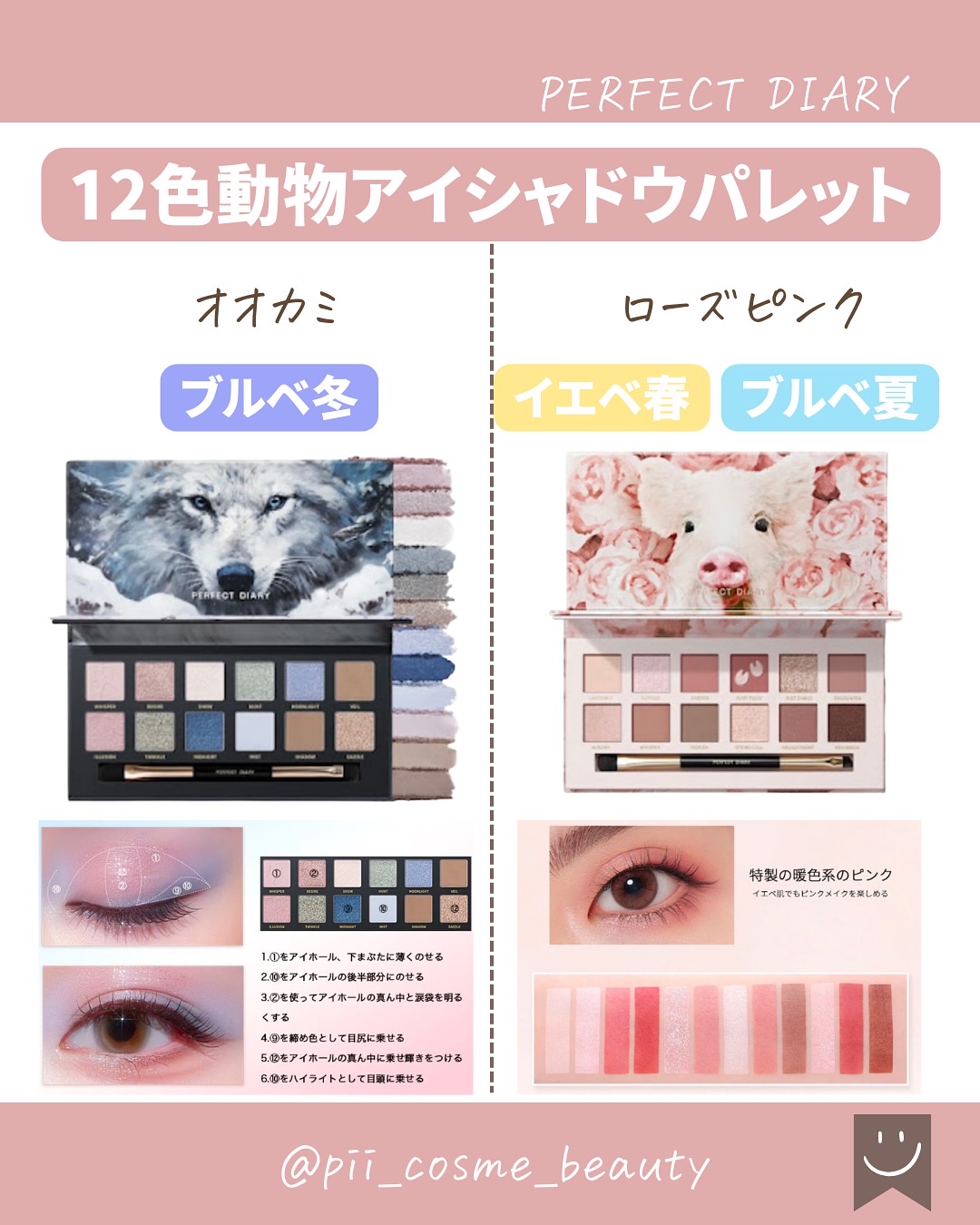 エクスプローラ12色 動物アイシャドウパレット/PERFECT DIARY/アイシャドウパレットを使ったクチコミ（2枚目）