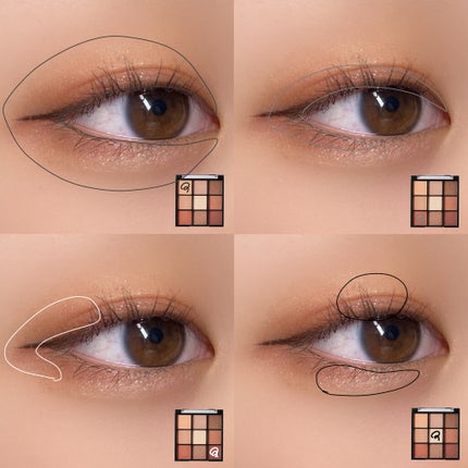 UR GLAM BLOOMING EYE COLOR PALETTE/U R GLAM/アイシャドウパレットを使ったクチコミ(2枚目)