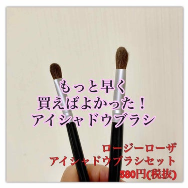 ロージーローザ
アイシャドウブラシセット
380円(税抜)

LIPSで投稿見てたら、アイブロウブラシ、アイシャドウブラシが欲しくなり、まずはお安いところから買ってみることにしました！
アットコスメ通販