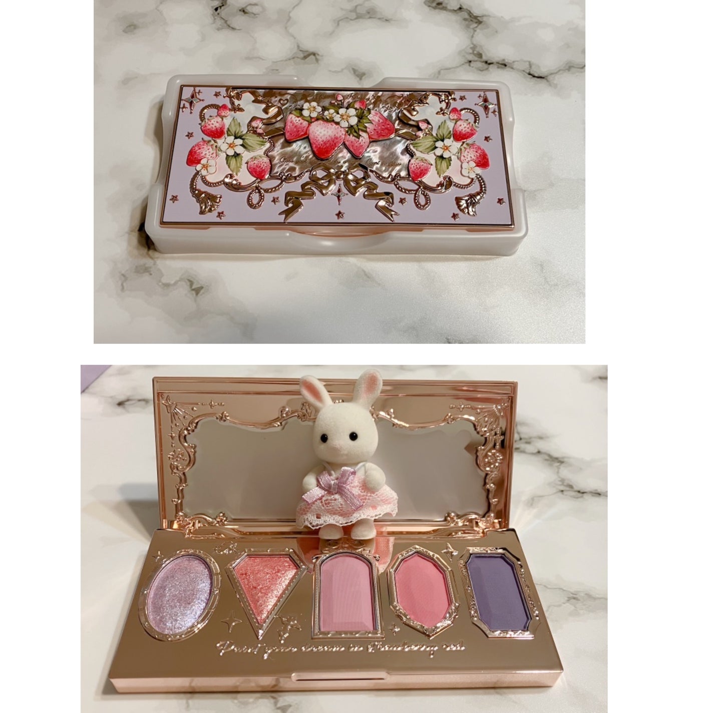 ストロベリーロココ アイシャドウパレット/FlowerKnows/アイシャドウパレットを使ったクチコミ(1枚目)