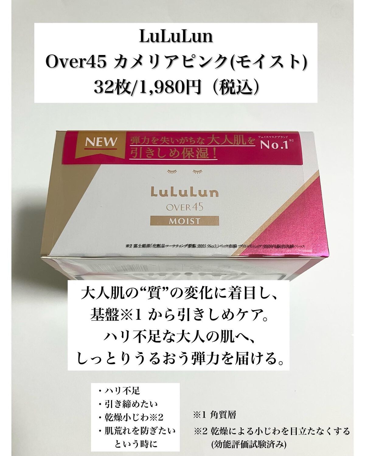ルルルンOVER45 カメリアピンク（モイスト） 32枚入/ルルルン/シートマスク・パックを使ったクチコミ（2枚目）