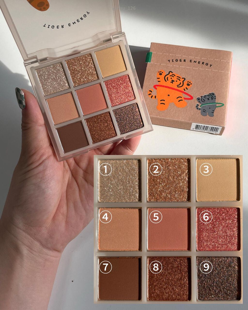 ムジークタイガープレイカラーアイズ 01/ETUDE/アイシャドウパレットを使ったクチコミ（3枚目）