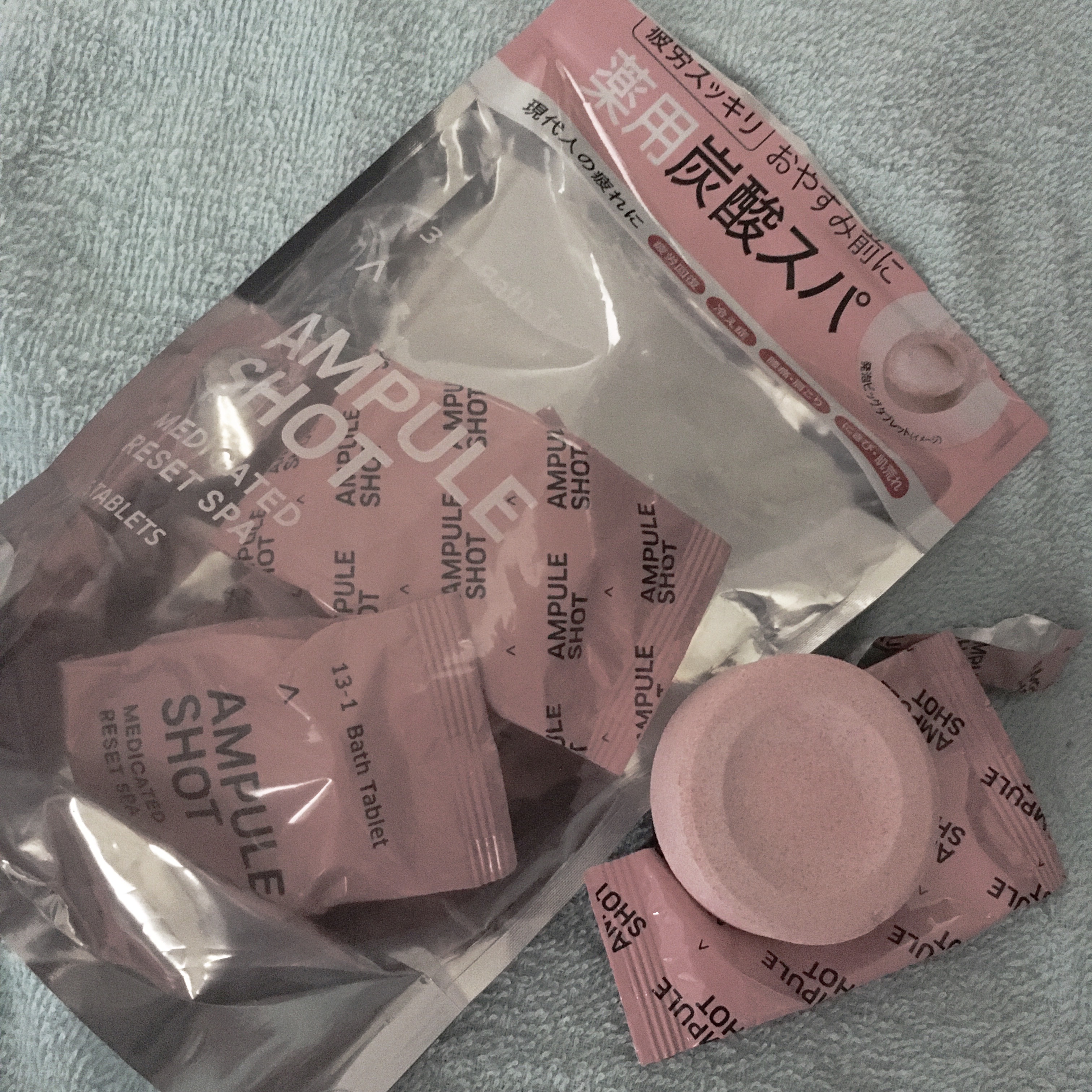 薬用リセットスパ バスタブレット/AMPULE SHOT/炭酸系入浴剤を使ったクチコミ（1枚目）