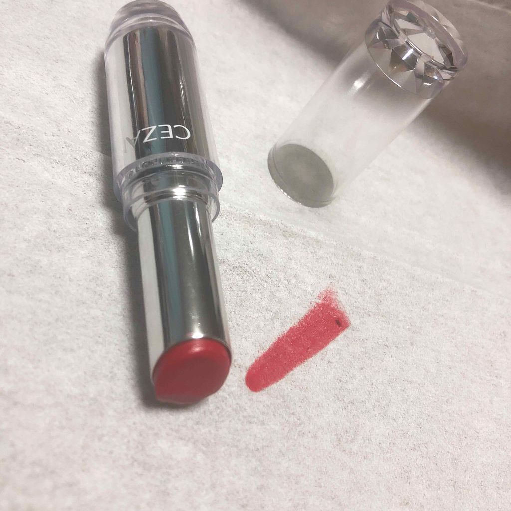 ラスティンググロスリップ/CEZANNE/口紅を使ったクチコミ（2枚目）