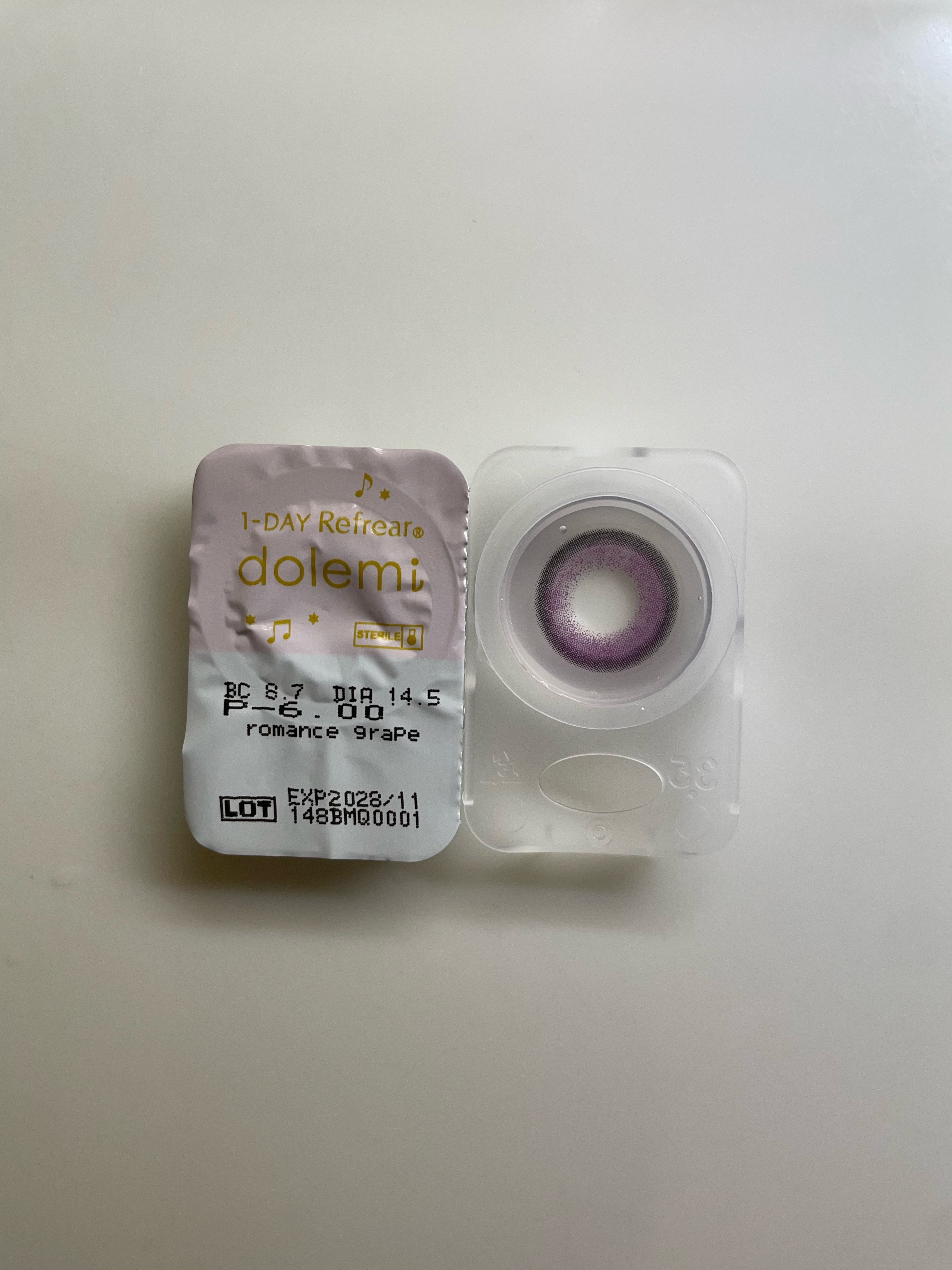 1-DAY Refrear dolemi ロマンスグレープ/Refrear/ワンデー（１DAY）カラコンを使ったクチコミ（1枚目）