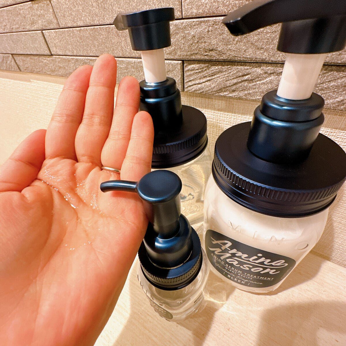 スリーク アミノセラム シャンプー／ヘアトリートメント/アミノメイソン/シャンプー・コンディショナーを使ったクチコミ（2枚目）