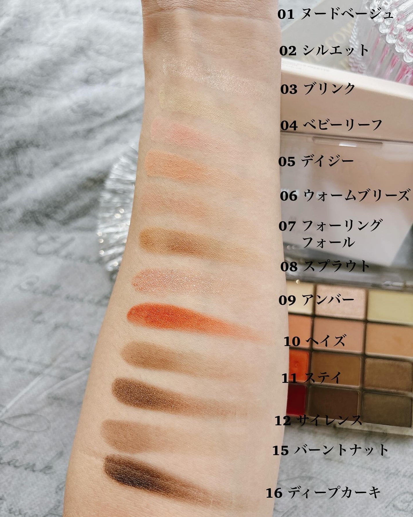 ソフトブラーリングアイパレット/wakemake/アイシャドウパレットを使ったクチコミ(2枚目)