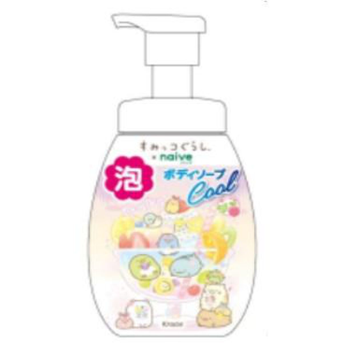 泡で出てくるボディソープ（冷んやり桃ミント） すみっコぐらし ポンプ（500ml）