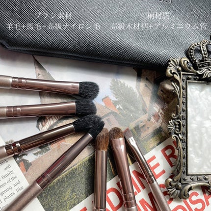 SIXPLUS コーヒー色アイメイクブラシ7本セット/SIXPLUS/メイクブラシを使ったクチコミ(3枚目)