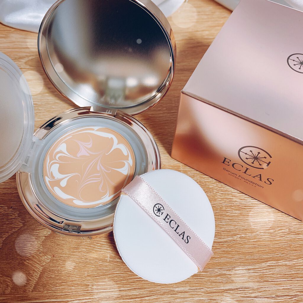 Serum foundation ライトオークル/ECLAS/クリーム・エマルジョンファンデーションを使ったクチコミ（2枚目）