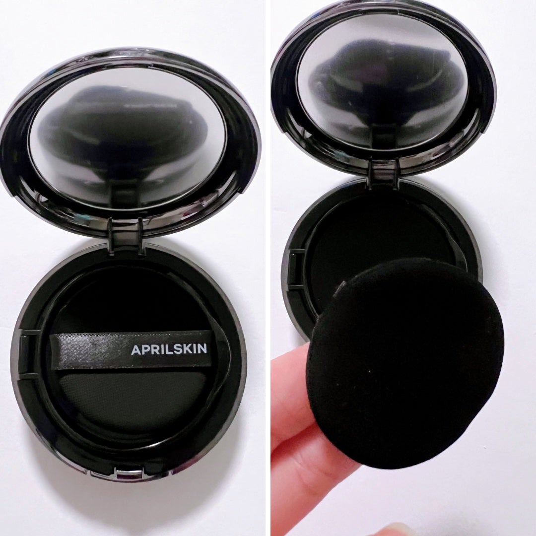 ハイパーカバーフィットクッション グラファイト/APRILSKIN/クッションファンデーションを使ったクチコミ(3枚目)