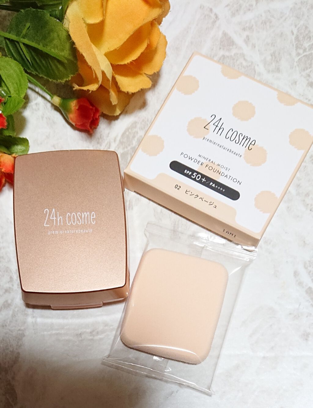 24 ミネラルモイストパウダーファンデ/24h cosme/パウダーファンデーションを使ったクチコミ(1枚目)