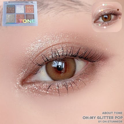 オーマイグリッターポップ/ABOUT TONE/アイシャドウパレットを使ったクチコミ(1枚目)