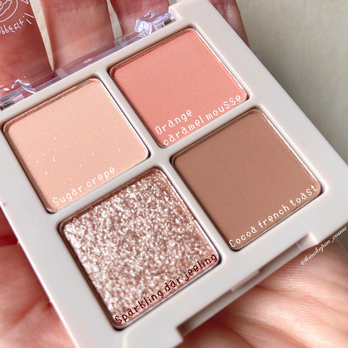 Peach Blush Toast cafe eye palette/NOTONE/アイシャドウパレットを使ったクチコミ(2枚目)