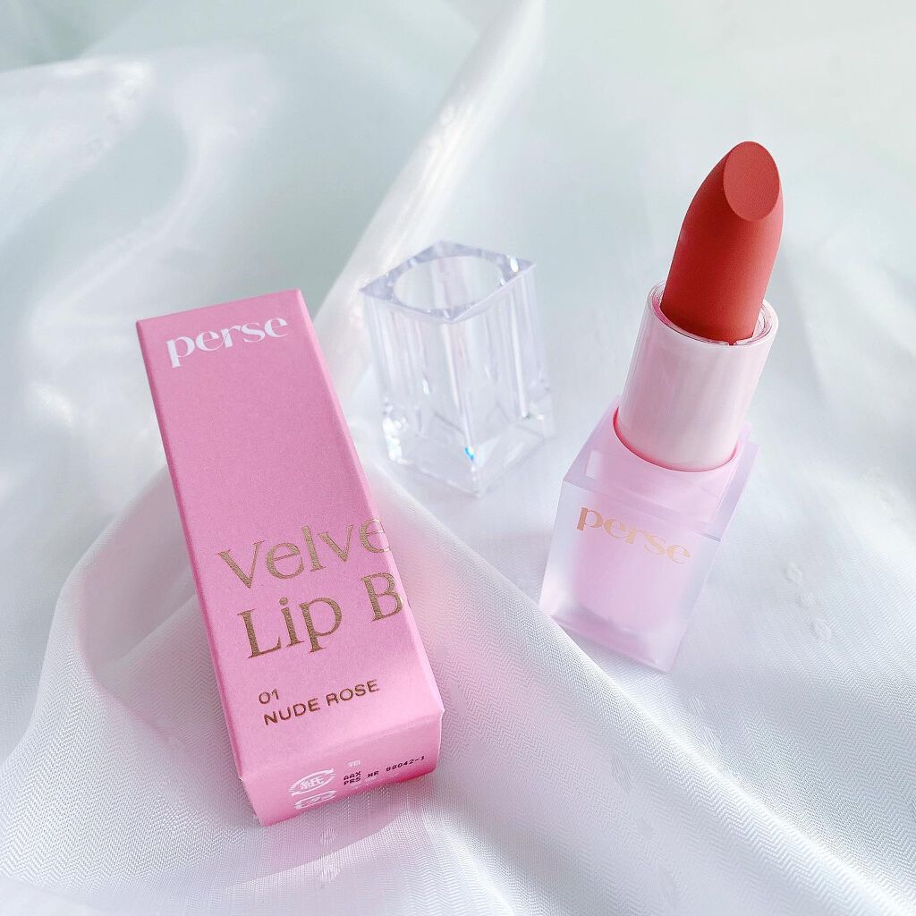 ベルベットフィックスリップバーム 01 NUDE ROSE/perse/リップバームを使ったクチコミ（1枚目）