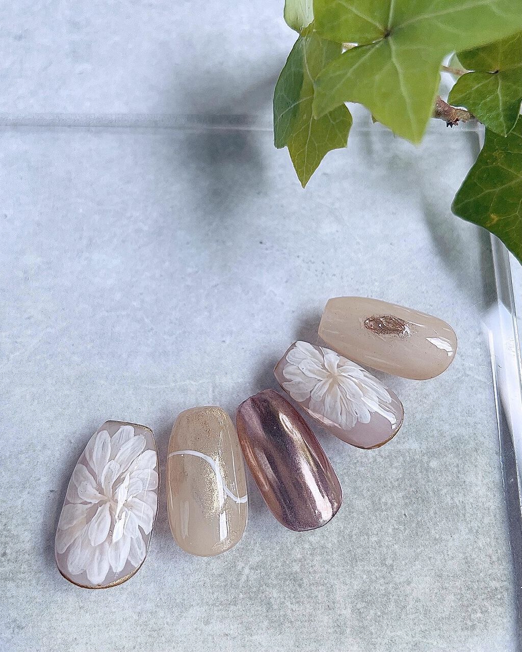 #フラワーネイル,#セルフネイル,#ジェルネイル,#ダリアネイルのネイルデザイン