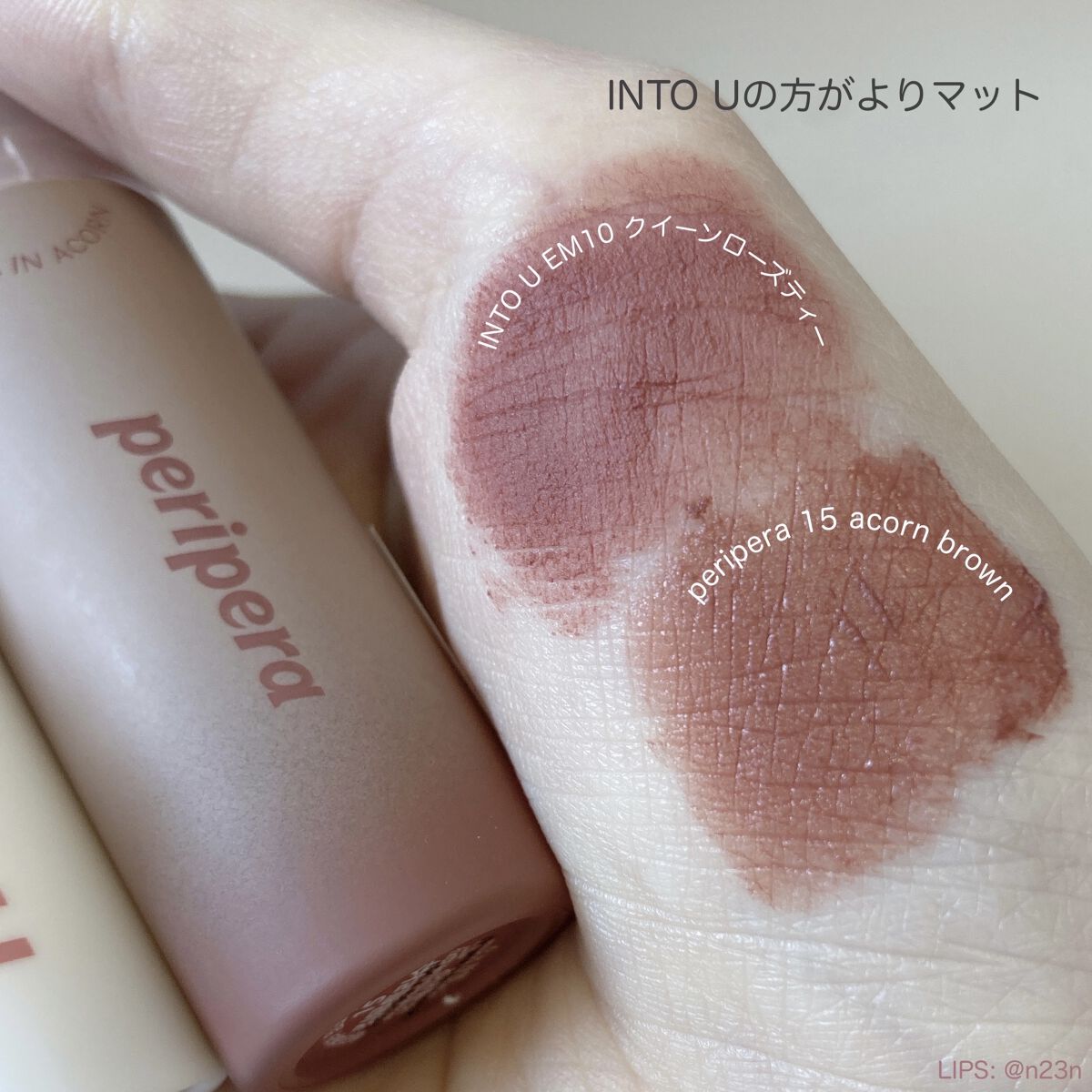 インク ムード マット ティント 15 キングミュートラミス/PERIPERA/リップティントを使ったクチコミ（3枚目）