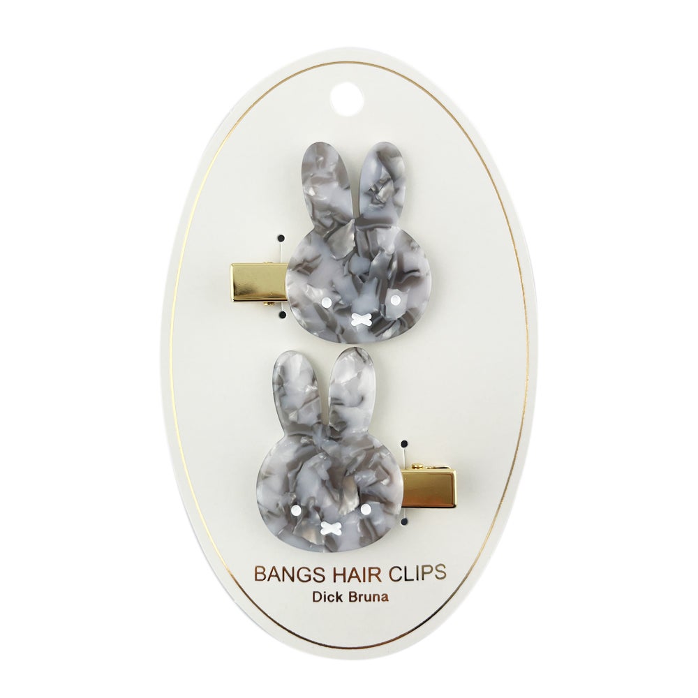 MFマーブル前髪クリップ グレー