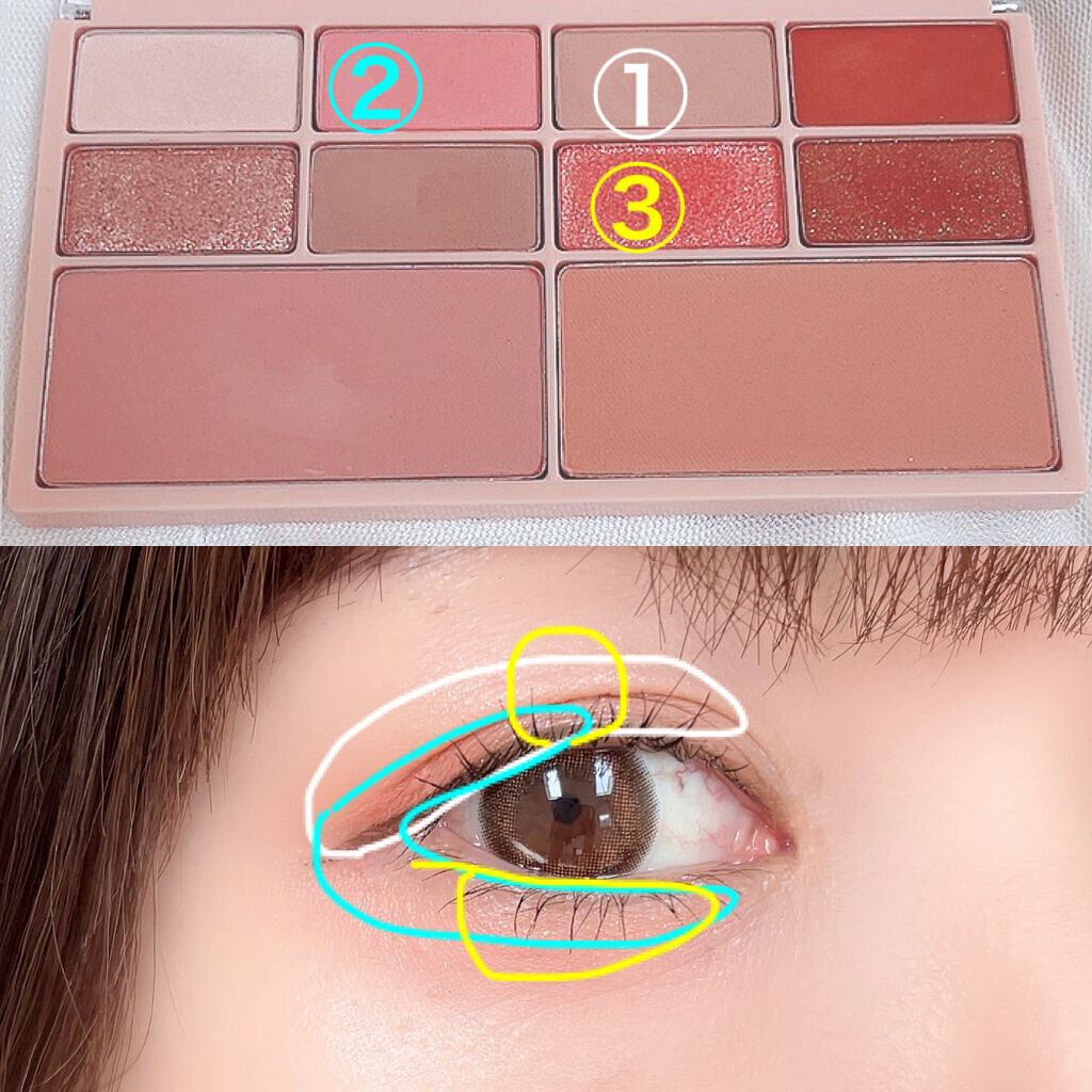 インク フィッティング カラー パレット/PERIPERA/アイシャドウパレットを使ったクチコミ（3枚目）