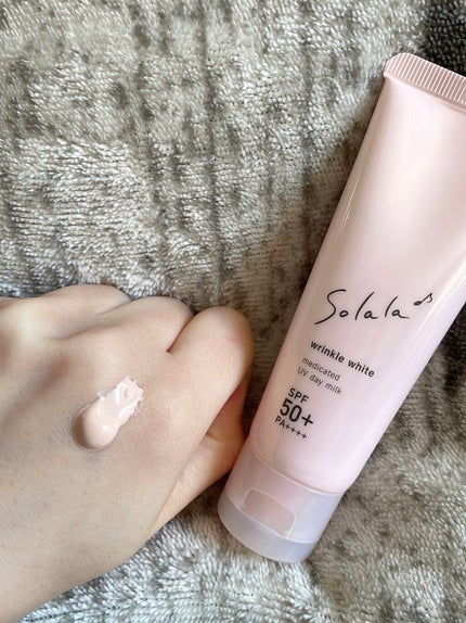 ソララ 薬用 リンクルホワイト UVデイミルク/ナリスアップ/日焼け止め・UVケアを使ったクチコミ(2枚目)