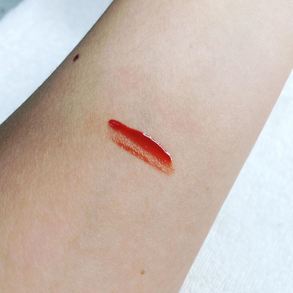 ウォータリーティントリップ マット M2　ウォームオレンジ/CEZANNE/リップティントを使ったクチコミ（3枚目）