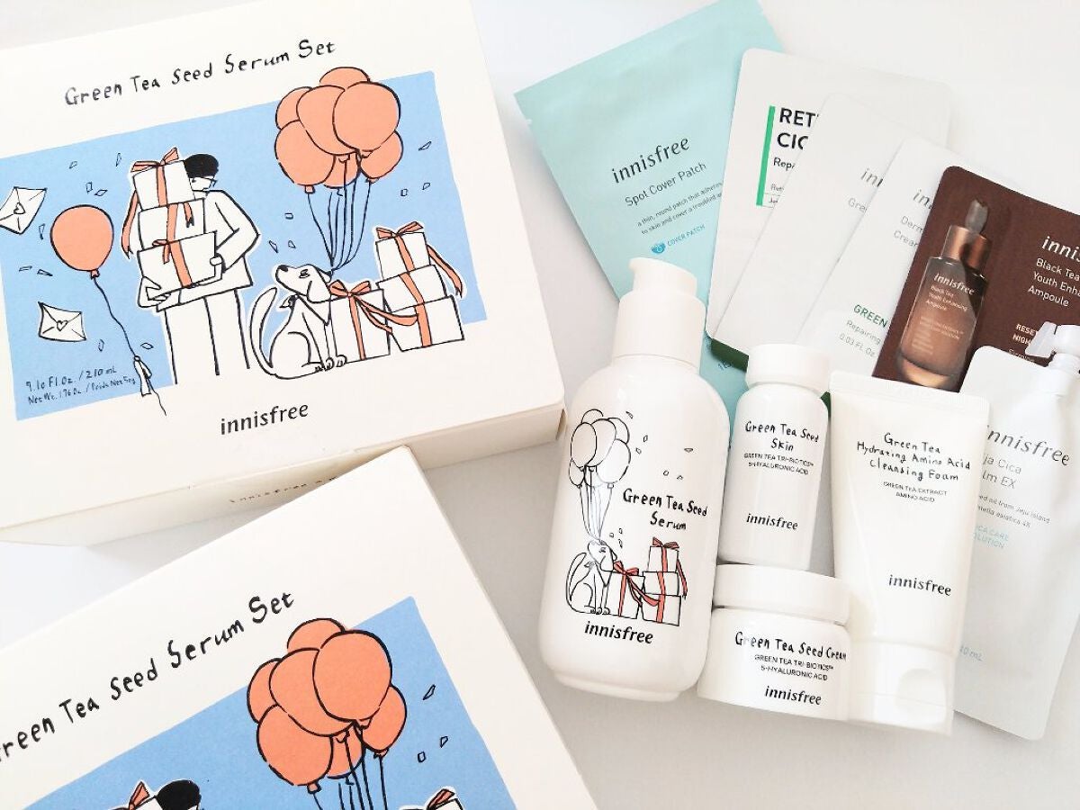 グリーンティーシード セラム N スペシャルセット/innisfree/スキンケアキットを使ったクチコミ(1枚目)