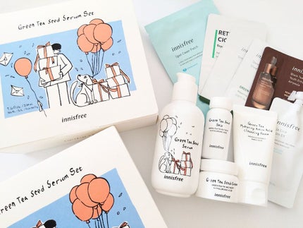 グリーンティーシード セラム N スペシャルセット/innisfree/スキンケアキットを使ったクチコミ(1枚目)