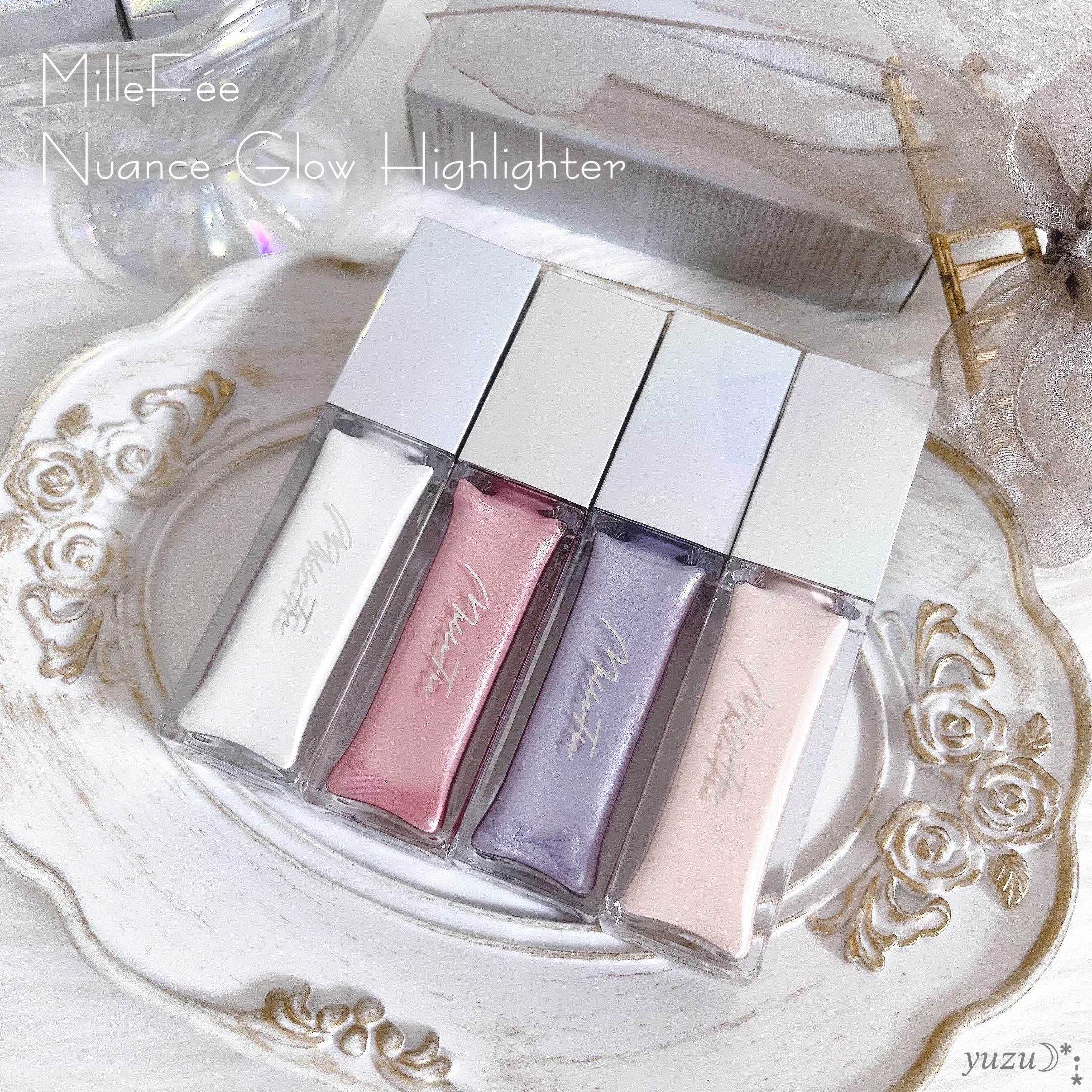 ニュアンスグロウハイライター 02 ロゼピンク/MilleFée/リキッドハイライトを使ったクチコミ（1枚目）
