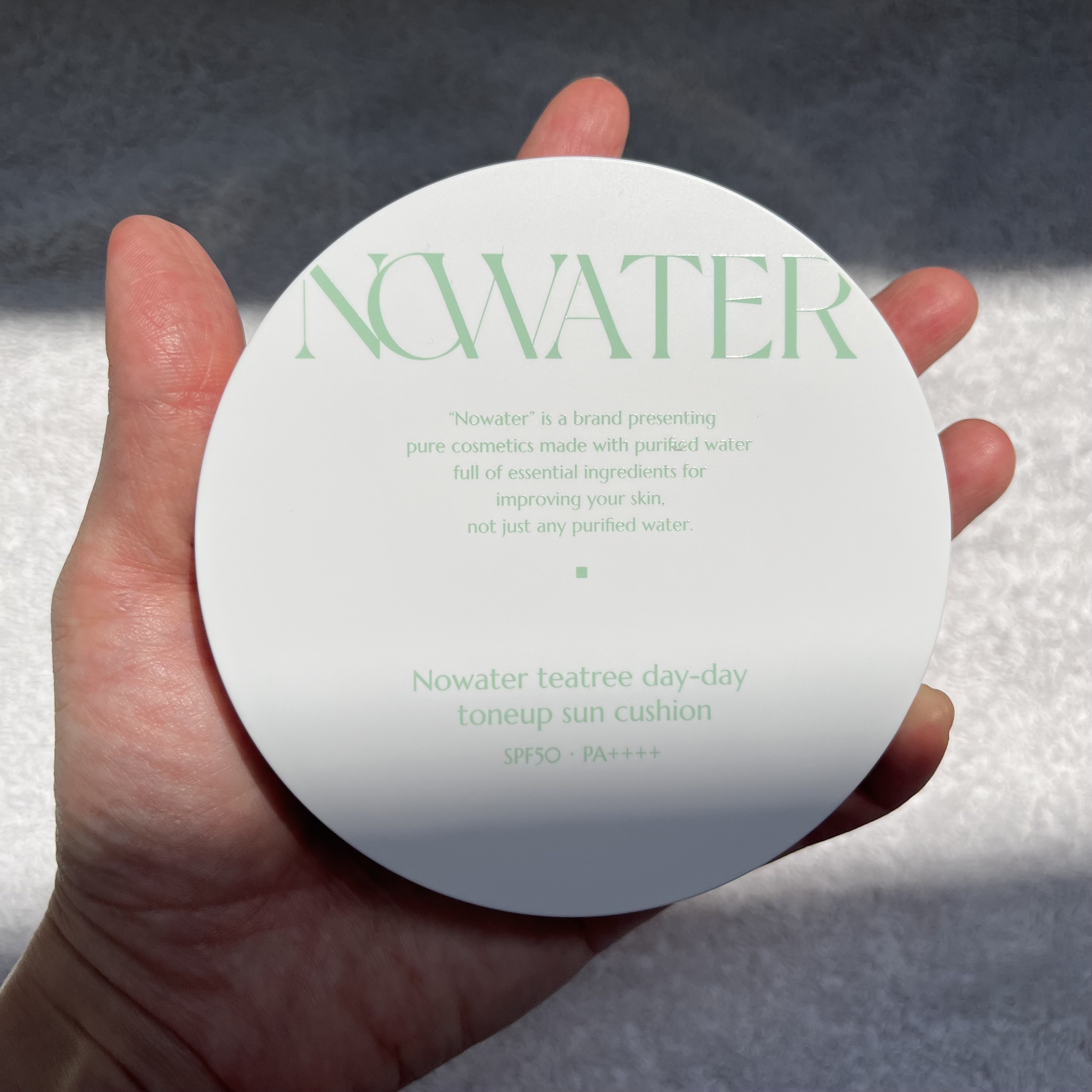 ティーツリーデイデイトーンアップサンクッション/NOWATER/日焼け止めローションを使ったクチコミ（2枚目）