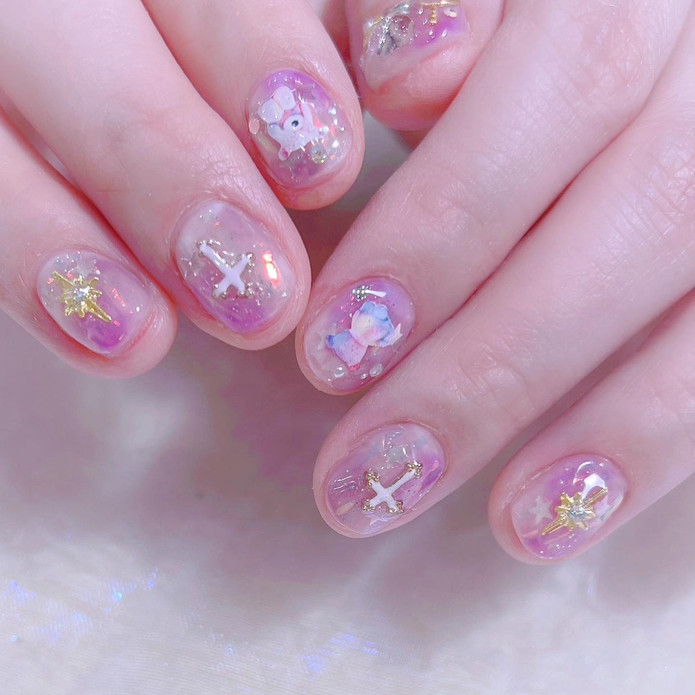 なかやまちえこ on LIPS 「きらきらとパープル🪄⠀⠀@chapon_930⠀デザインサンプ..」(1枚目)