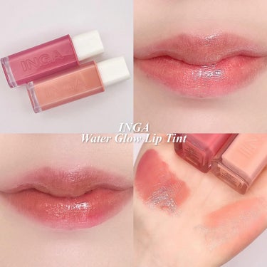 Water Glow Lip Tint 01 ベアピーチ（Bare Peach）/INGA/口紅を使ったクチコミ（1枚目）