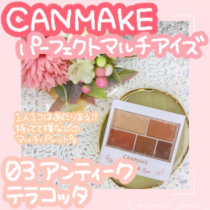 パーフェクトマルチアイズ/キャンメイク/アイシャドウパレットを使ったクチコミ(1枚目)