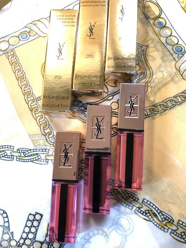 ルージュ ピュールクチュール ヴェルニ ウォーターグロウ No.205 シークレッドローズウッド/YVES SAINT LAURENT BEAUTE/口紅を使ったクチコミ（1枚目）