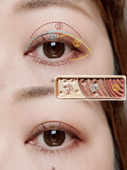 トーンアップアイシャドウ/CEZANNE/アイシャドウパレットを使ったクチコミ(3枚目)