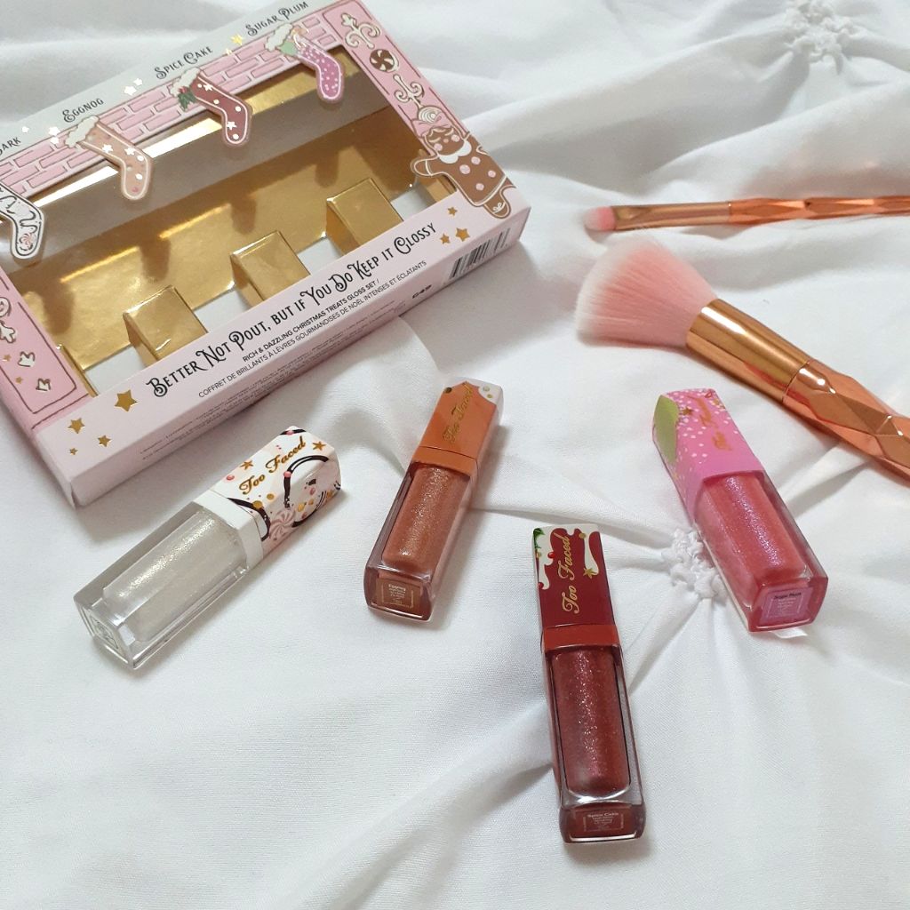リッチ&ダズリン ハイシャイン スパークリング リップグロス ホリデー セット/Too Faced/メイクアップキットを使ったクチコミ(2枚目)