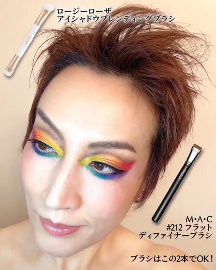 #212 フラット ディファイナー ブラシ/M・A・C/メイクブラシを使ったクチコミ(3枚目)