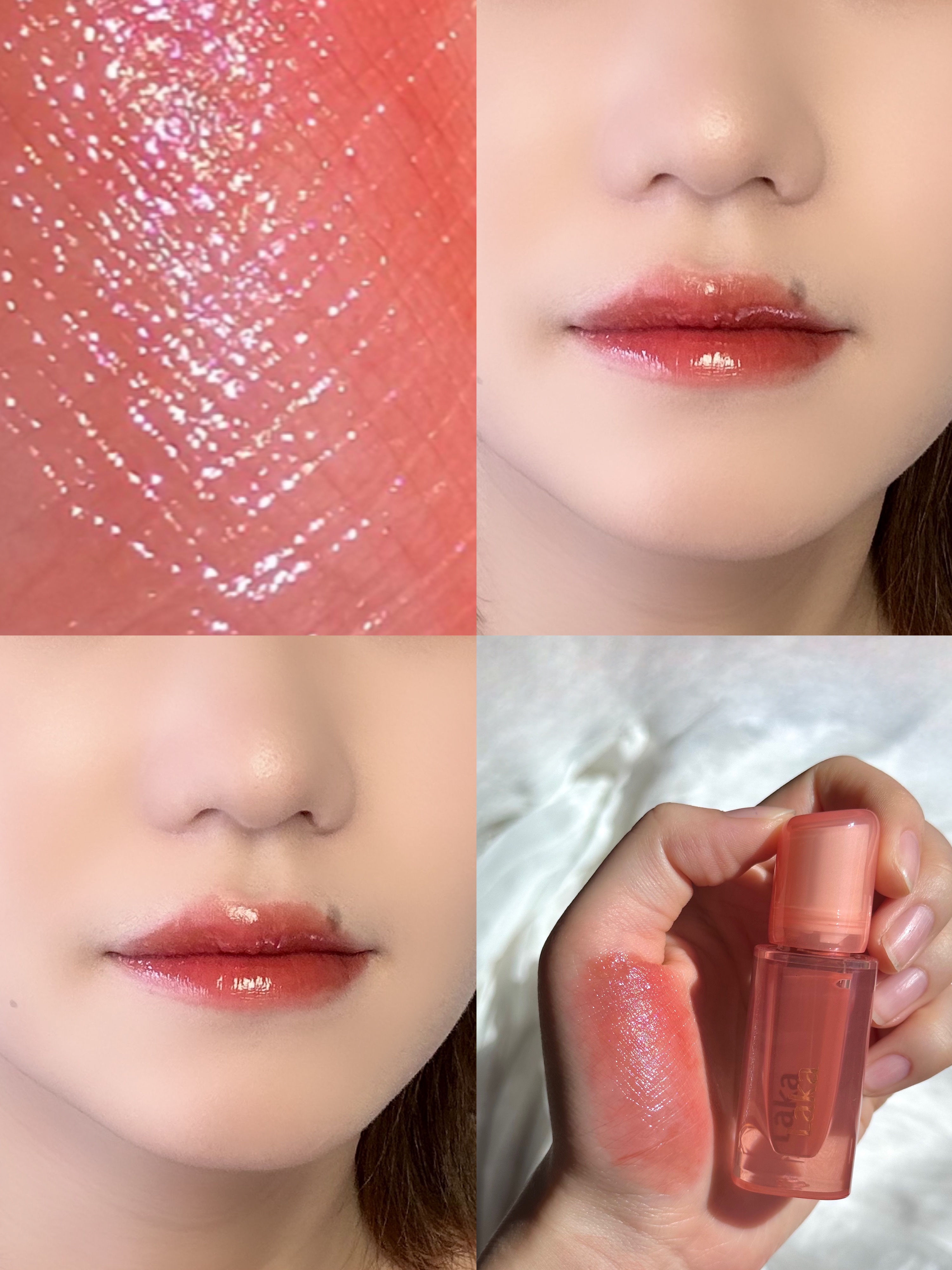 ジェリーイングヌードグロス 307 ココリング/Laka/リップグロスを使ったクチコミ（2枚目）