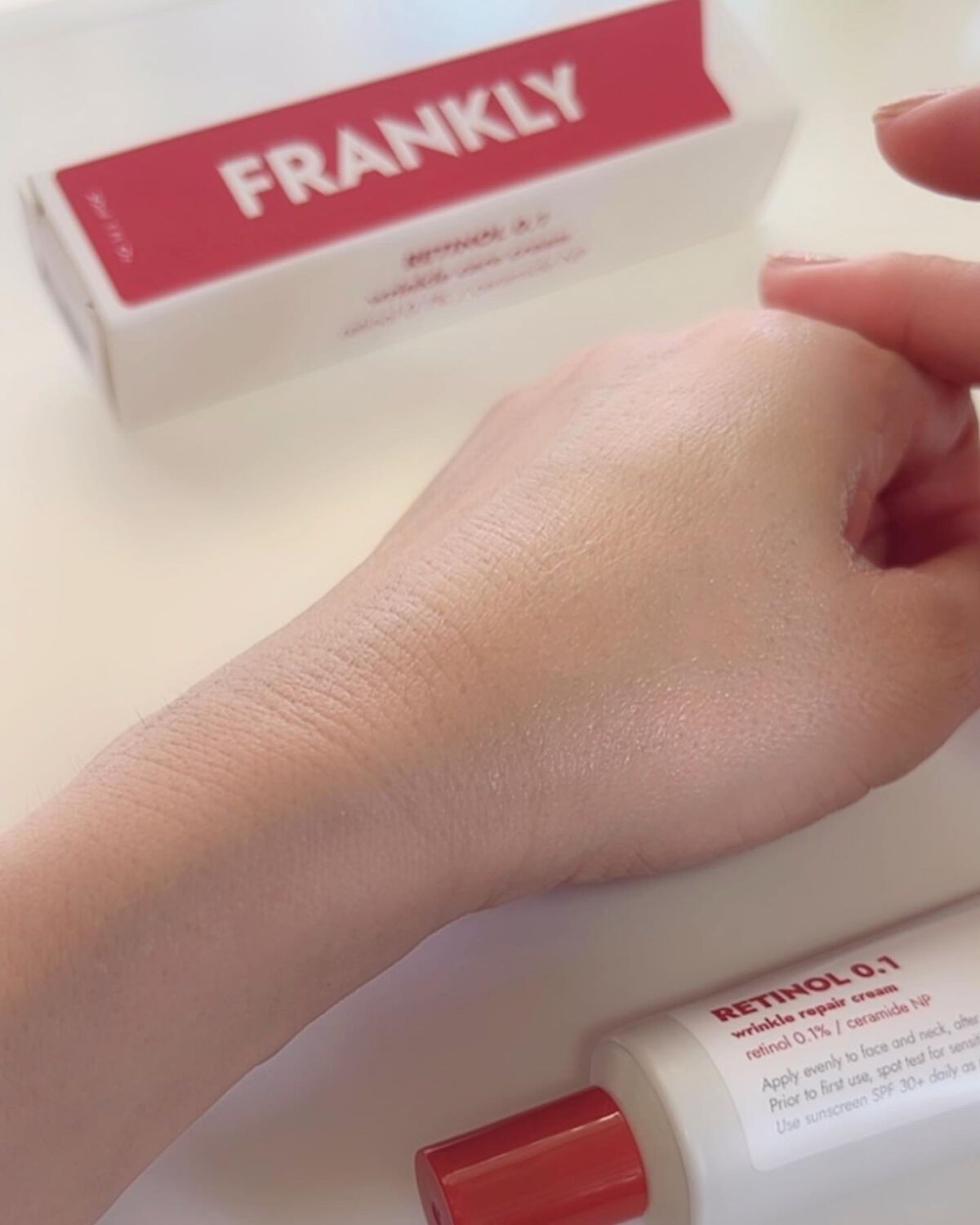 レチノール0.1%クリーム/Frankly/フェイスクリームを使ったクチコミ(4枚目)