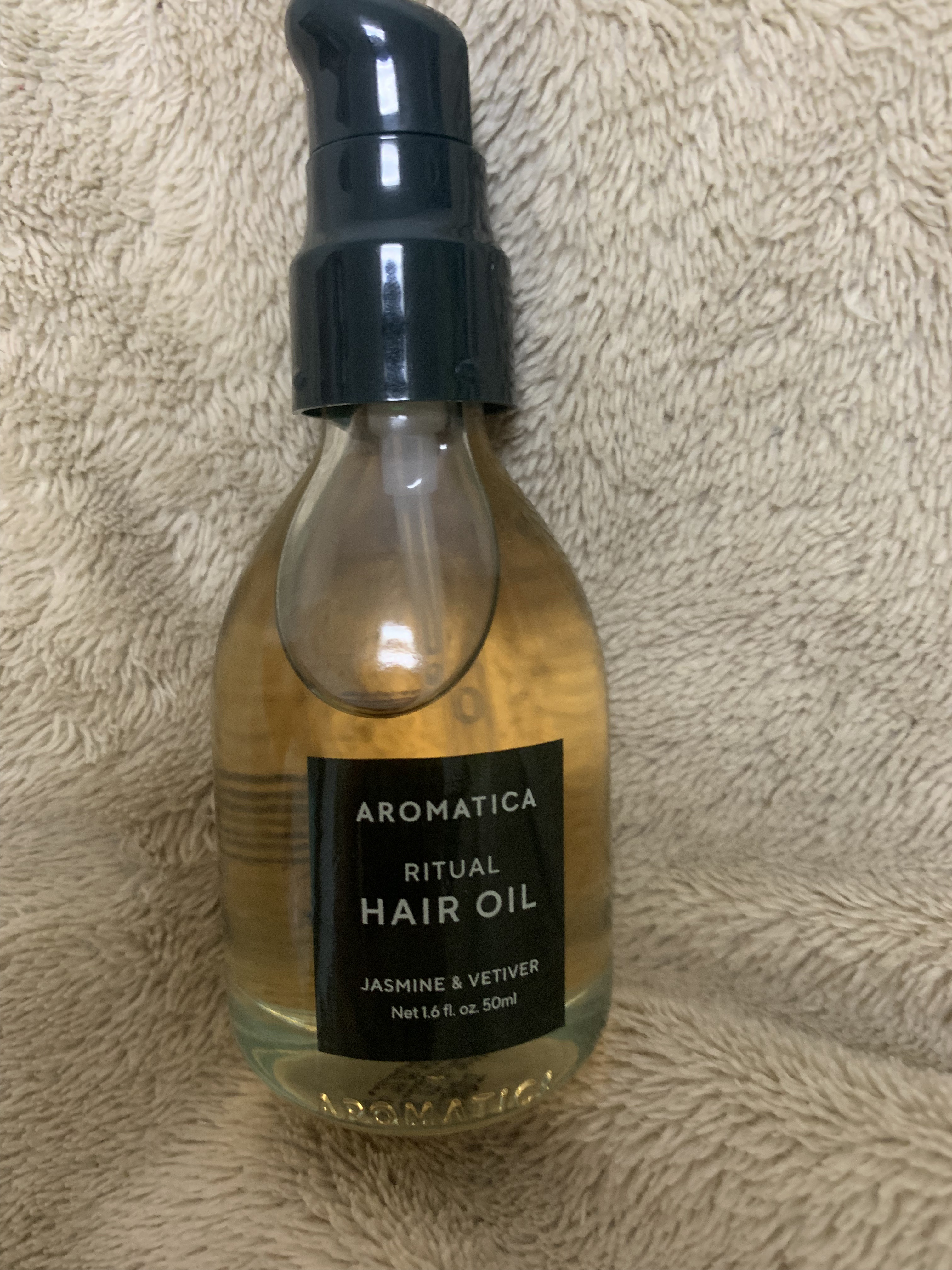 リチュアルヘアオイルジャスミン＆ベチバー/AROMATICA/ヘアオイルを使ったクチコミ（1枚目）