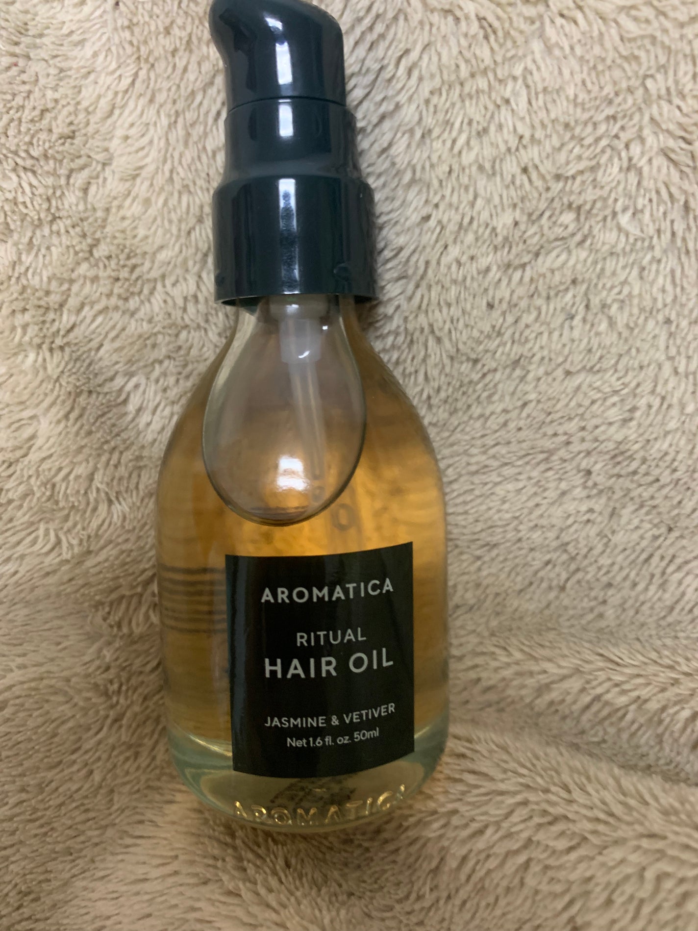 リチュアルヘアオイルジャスミン&ベチバー/AROMATICA/ヘアオイルを使ったクチコミ(1枚目)